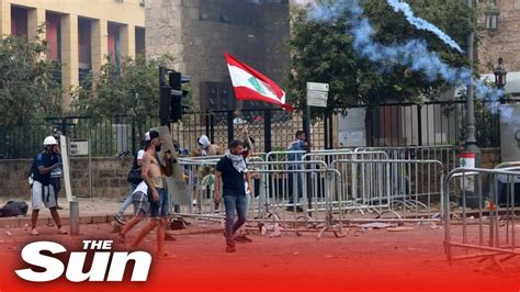 Thousands Of Lebanese Protest After Beirut Explosion Youtube