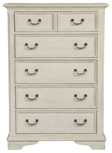 Bayside White 5 Drawer Chest Traditional Accent Chests And Cabinets