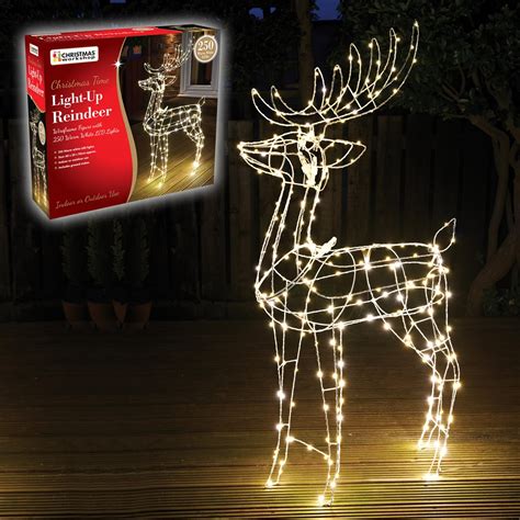 250 Led Light Up Reindeer 115cm Tall