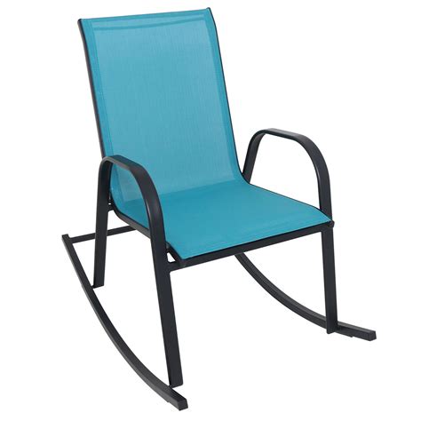 Stackable Sling Rocking Chair Teal At Home