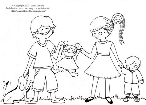 Paint A Drawing Dibujo Para Imprimir Y Colorear De Una Familia