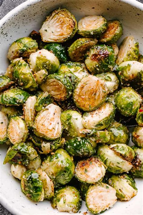 sprouts brussel air fryer crispy parmesan recipes recipe diethood brussels cooking fried cauliflower sprout roasted cheese buffalo