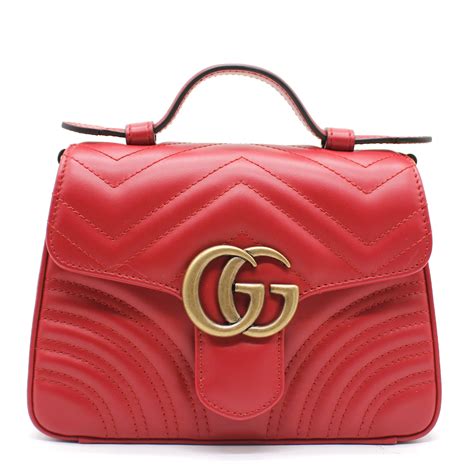 Gucci Gg Marmont Mini Top Handle Bag Stylishtop