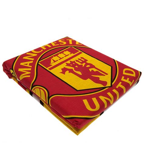 Manchester united football club bedding in bag set queen size mu001 1 four season comforter with 4 pieces of bed fitted sheet set. Manchester United FC Duvet Cover Bedding Set - Single ...