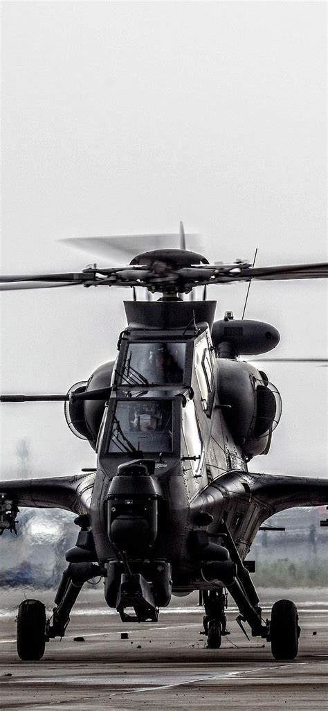 China Air Force Attack Helicopter 828x1792 Iphone 11xr Background
