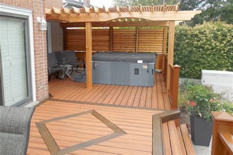 Louvered Deck Railings For Hot Tub Flexfence Louver System Hot Tub Patio Deck Railings
