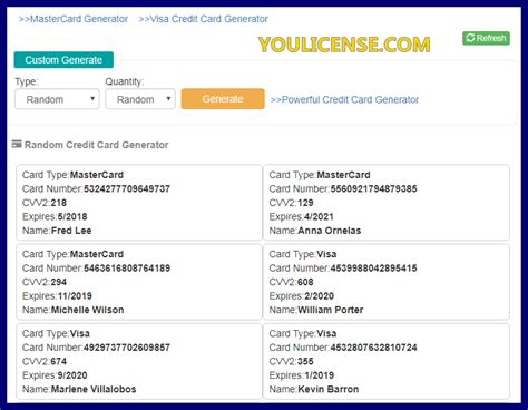 Real Working Credit Card Generator With Money 2018 2018
