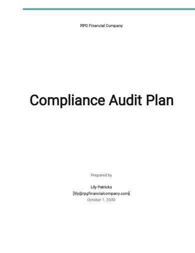 Free 25 Sample Audit Plan Templates In Ms Word Pdf