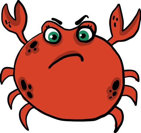 Angry Crab Illustration Vector On White Background 13497948 Vector