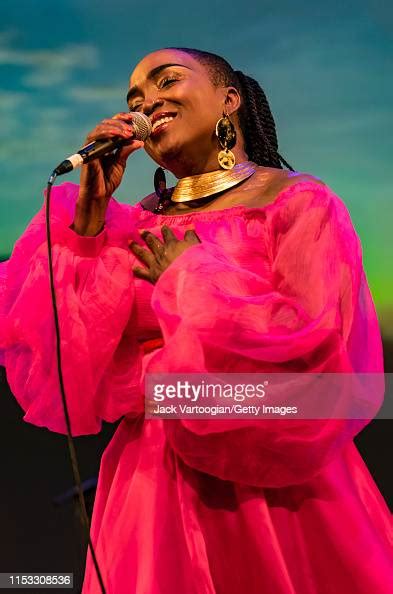 haitian singer emeline michel performs with her band and dancers news photo getty images