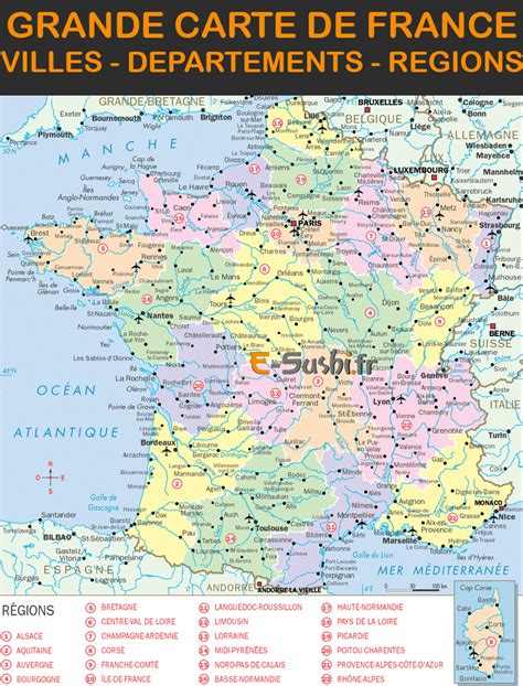 Des fiches détaillées des villes, départements et régions de france avec cartes, population, densité. Carte de France Images et Photos - Arts et Voyages