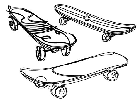 Desenho De Skates Modernos Para Colorir Tudodesenhos