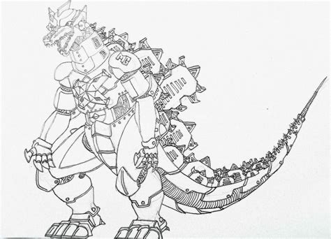 Mecha Godzilla Coloring Pages Coloring Home