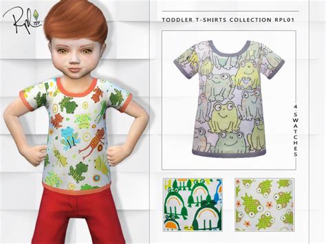 Toddler T Shirts Collection Rpl01 By Robertaplobo At Tsr Sims 4 Updates