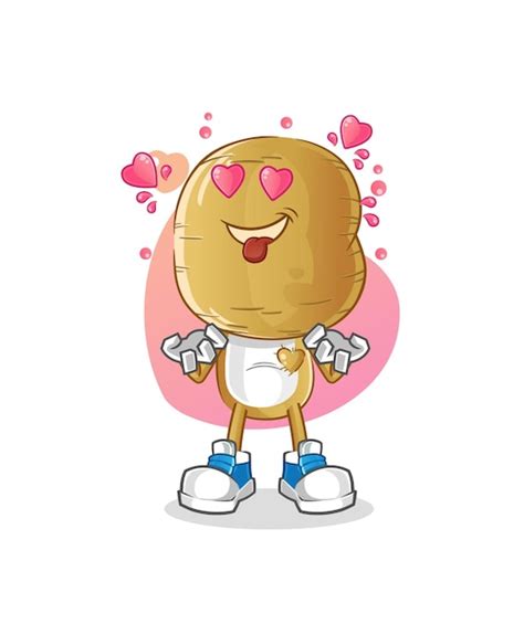 Premium Vector Potato Head Cartoon Fallin Love Vector Cartoon Character