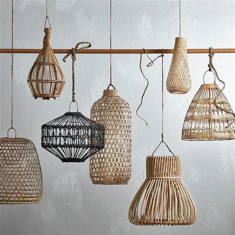 Woven pendant lamp by 2 color materials. Pendant lights made from rattan or bamboo really help to ...