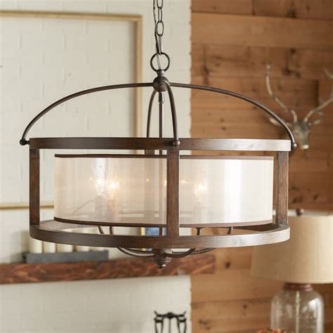 Cal Lighting Mission 5 Light Drum Chandelier And Reviews Wayfair