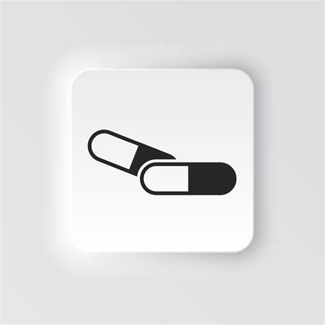 Rectangle Button Icon Medical Pill Button Banner Rectangle Badge