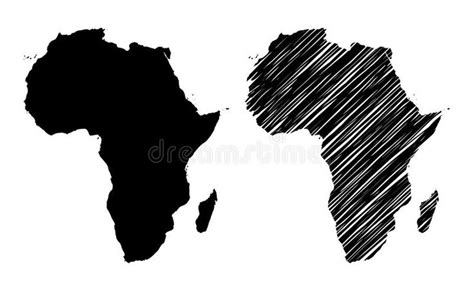 Africa Silhouette Stock Illustration Africa Silhouette Black