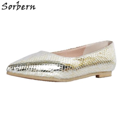 Sorbern Women Flats Shoes Plus Size Pointed Toe Sexy Ladies Shoes Large