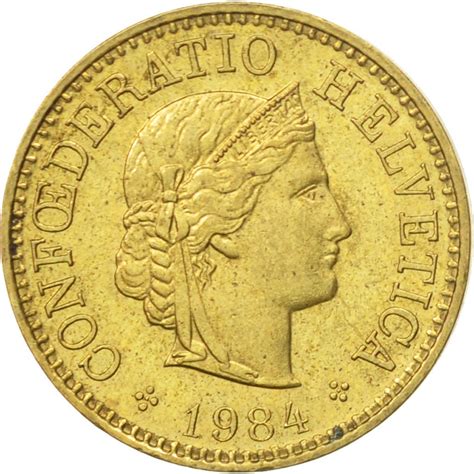 Five Centimes Rappen 1984 Coin From Switzerland Online Coin Club