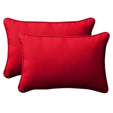 Pillow Perfect Outdoor Indoor Pompeii Red Oversized Rectangle Throw