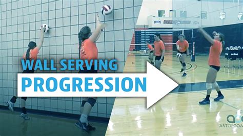 Wall Serving Progression The Art Of Coaching Volleyball