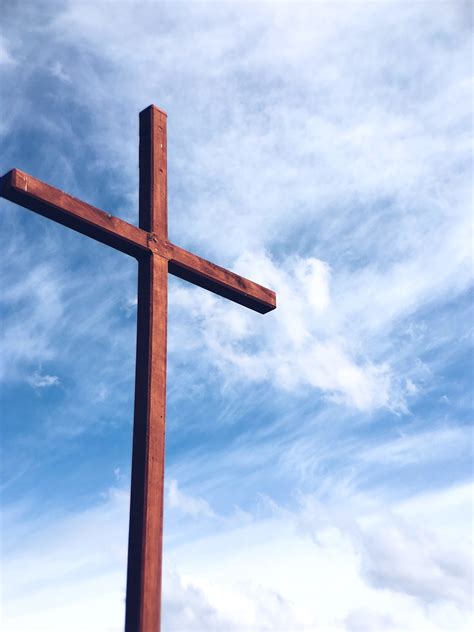 Free Picture Blue Sky Daylight Cross Religion Christianity Object