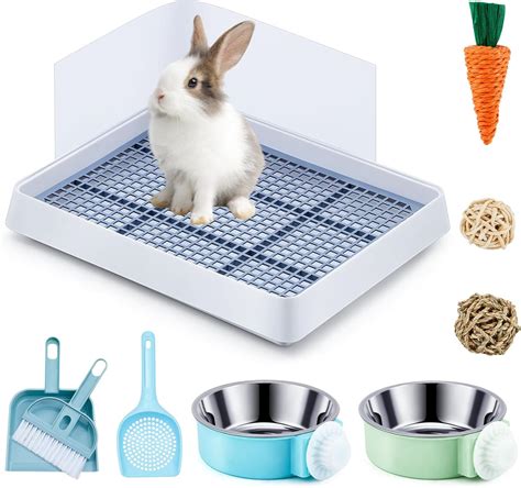 Uiifan 10 Pcs Rabbit Litter Box Trainer With Hanging Pet
