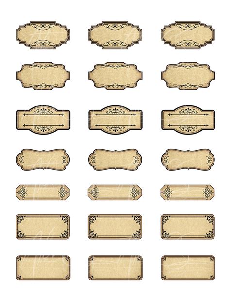 Apothecary Labels Template Free