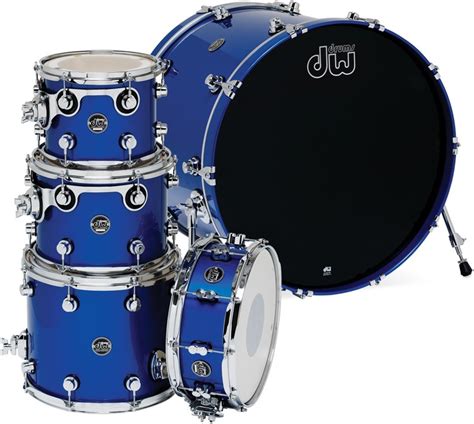 Dw Performance Lacquer Series 5 Piece Kit Sapphire Blue Sweetwater