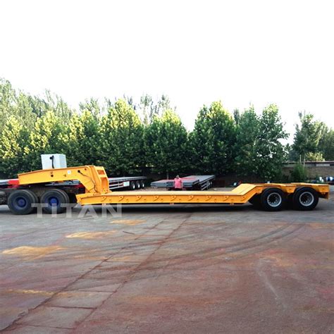 80 Ton Detachable Gooseneck Lowboy Low Bed Trailer For Sale With Low