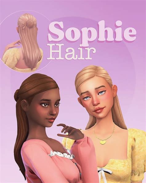 Sophie Hair Miiko On Patreon Sims 4 Sims Hair Sims