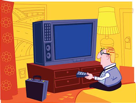 Watching Tv In Bed Room Illustrations Royalty Free Vector Graphics
