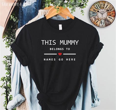 This Mummy Belongs To Personalised T Shirt Mom T Shirt Etsy