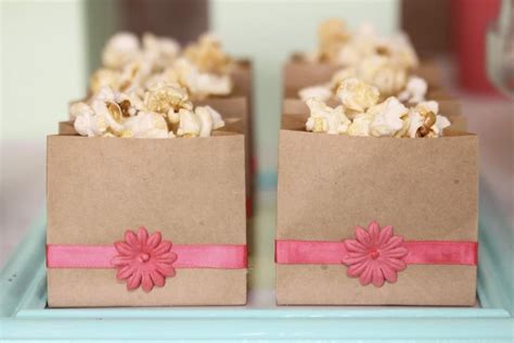 Cute And Easy Embellished Kraft Paper Popcorn Bags Popcorn Party