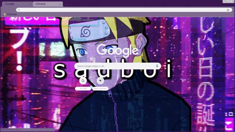 Naruto Vaporwave Chrome Theme Themebeta