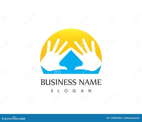Hand Logo Design Stock Vector Illustration Of Human 115859906