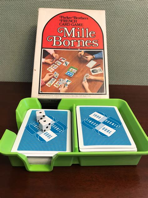 Vintage Mille Bornes Game French Card Game Racing Game 1960s Game