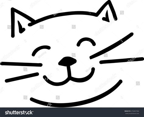 Cartoon Cat Face Stock Vector Illustration 276467366 Shutterstock