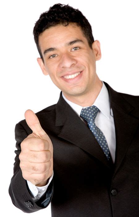 Business Man Thumbs Up Over White Background Freestock Photos