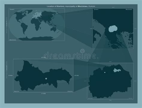 Macedônia Kratovo Diagrama De Localização Descrito Ilustração Stock