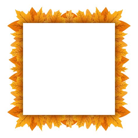 Autumn Leaves Frame With White Board Vector Frames Autumn Leaves