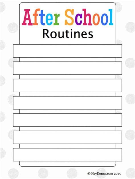 Create After School Routines For Children W Free Printable