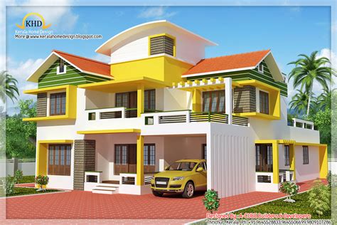 Design your dream home in 3d. Exterior collections: Kerala home design (3D views of ...