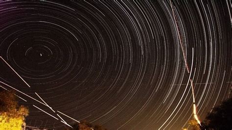 Star Spin Earth Rotates Under Starry Sky Composite Time Lapse
