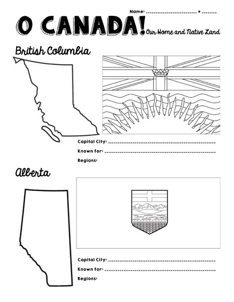 ️canada Provinces And Territories Worksheets Free Download