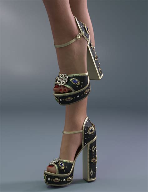 Jeweled High Heels For Genesis 9 Daz 3d