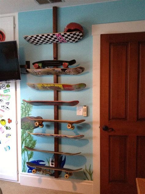 Skateboard Deck Wall Storage Rack By Starkyworkshop On Etsy 4900