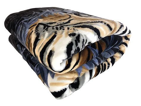 Solaron Original Bengal Tigers Thick Mink Korean Super Soft Plush King Size Blanket Blue Buy